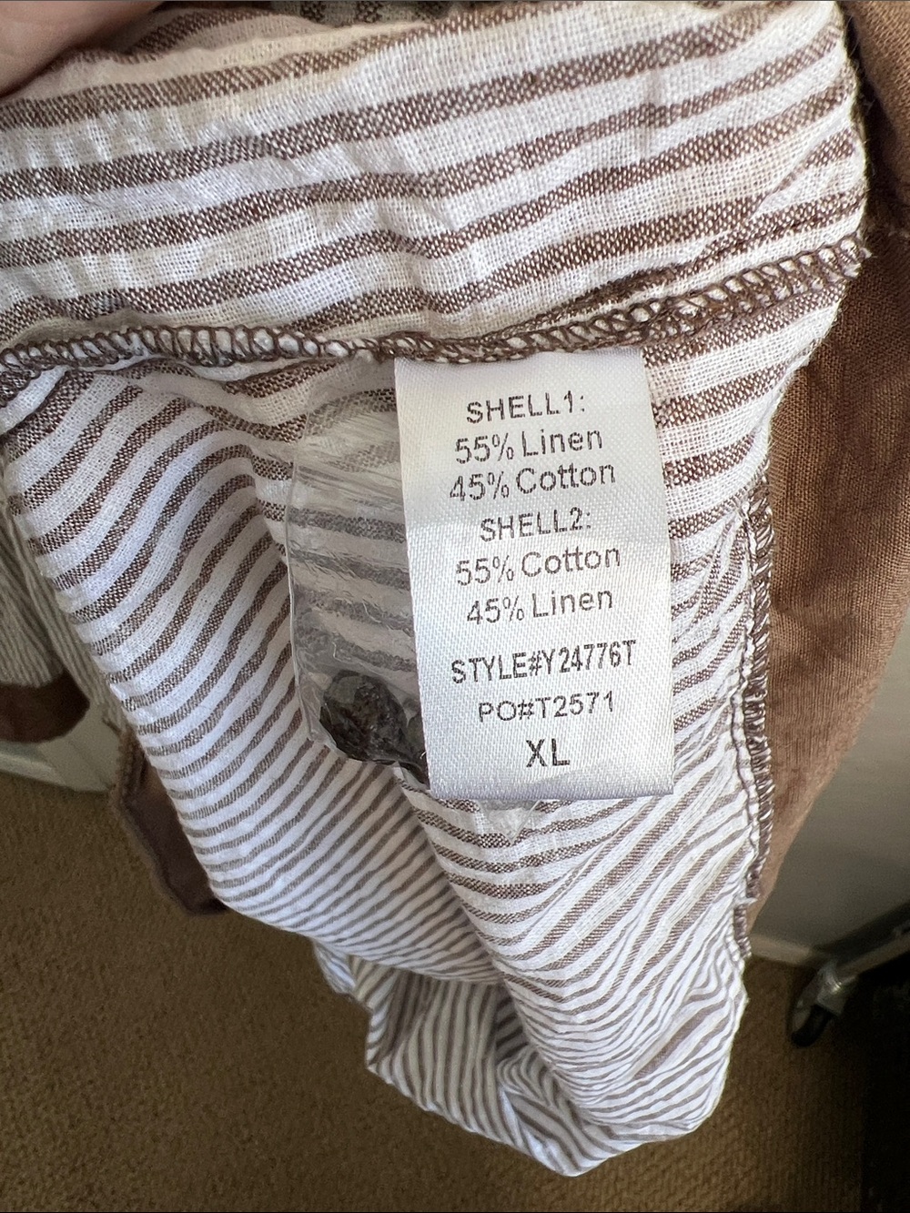 Tuckernuck Joanna linen cotton blend seersucker striped tier maxi dress size XL - Picture 11 of 12